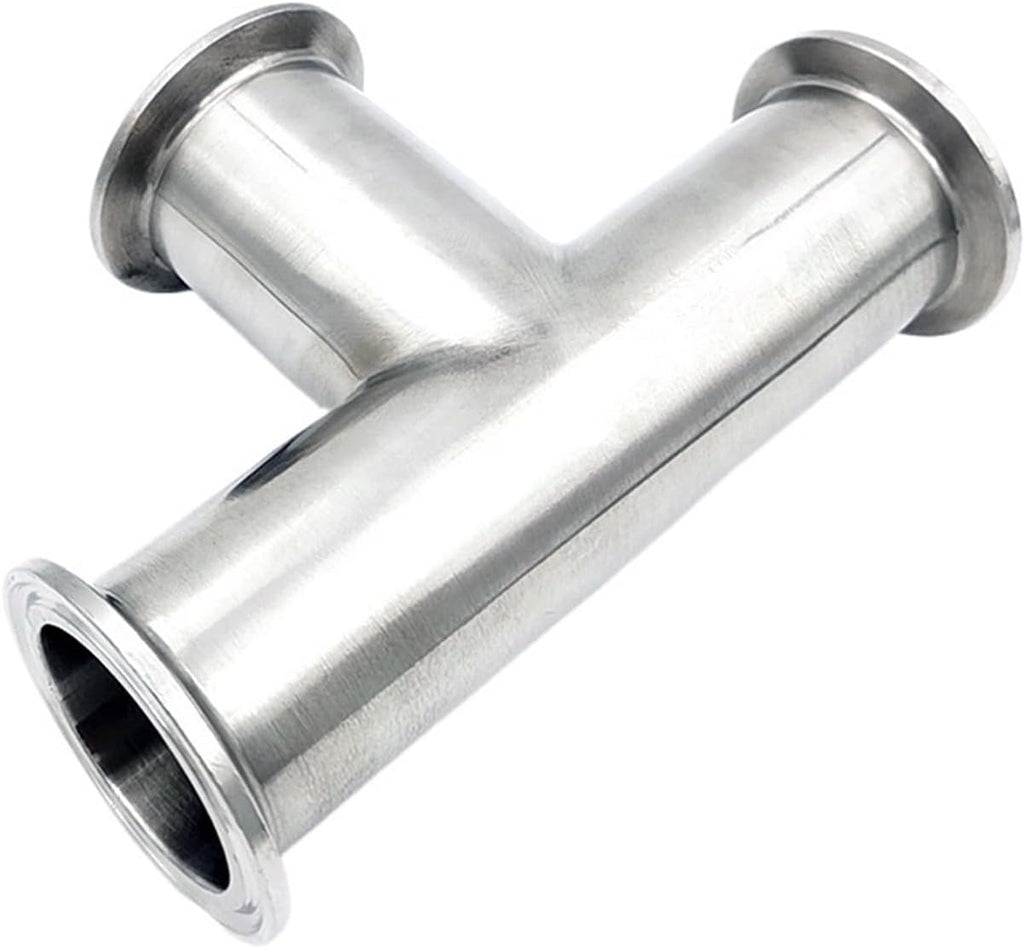 19mm-76mm (3/4"-3") Stainless Steel SS304 3 Way Tee Ferrule 1.5” 2” 3” 4”OD50.5-91MM Fit 1.5"-3" Tri Clamp(38mm x Ferrule 50.5)