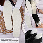 Frienda 2 Pairs Wool Shoe Insoles for Cold Weather Cut to Size Fluffy Shoes Insert Unisex All Size Inner Insole Cosy Warm with Dimension Chart Imitation Wool Insoles, Beige