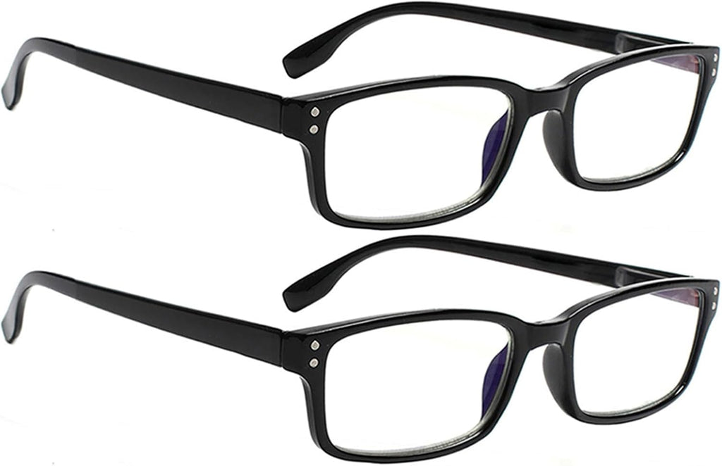 Kerecsen 2 Pack Reading Glasses Blue Light Blocking for Men Women Readers Spring Hinge