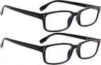 Kerecsen 2 Pack Reading Glasses Blue Light Blocking for Men Women Readers Spring Hinge