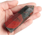 Acxico 1Pcs 80-100mm Natural Bloodstone Obelisk Tower Point Crystal Energy