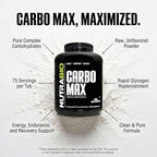 NutraBio CarboMax Maltodextrin Powder - Carbohydrate Powder for Sustained Energy - Calorie Rich for Muscle and Weight Gain - Unflavored - 5 Pounds, 75 Servings
