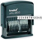 Trodat Printy 48313 Numerals, 13 Characters Font Height, 3.8 mm, Black