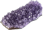 Nupuyai Natural Amethyst Cluster Specimen Stone for Home Decoration, Raw Crystal Quartz Geode Figurines for Office Decor