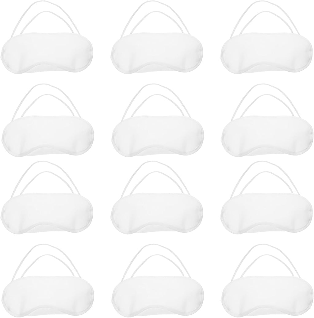 FRCOLOR Light Blocking Eye Mask Travel Sleep Blindfold 24pcs Set Elastic Band Night Sleeping Cover for Party Games Team Building and Overnight Use