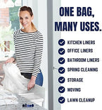 Plasticplace 20-30 Gallon Trash Bags │ 0.7 Mil │ White Garbage Can Liners │ 30" x 36" (200 Count)