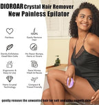 Crystal Hair Eraser,Upgrade Crystal Hair Remover,Physical Nano Glass Hair Removal Device,Painless Epilator and Exfoliator Without Shaver for Quick Soft Silky Skin(Light Pink)