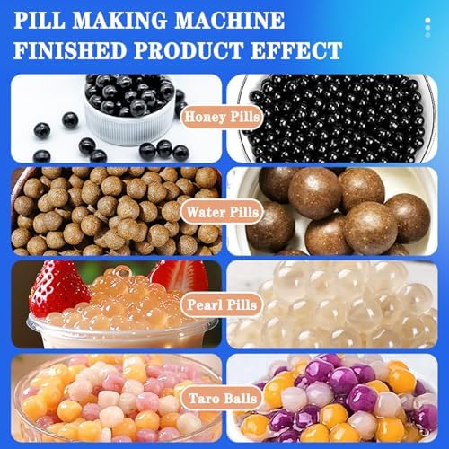 400W Commercial Popping Boba Making Machine, Semi-Automatic Tapioca Pearl Making Machine,Popping Boba Molding Tool, Taro Ball Cassava,10mm