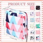 Paterr 12 Pcs Sanitary Napkin Storage Bag Set Including Portable Period Pouch Hand Wrist Strap Lanyard String Holder Tampons Holder Pouch First Period Gift for Purse Teen Girls (Chic Style)