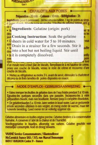 Vahine Gelatine, 9 Sheets x 2 g
