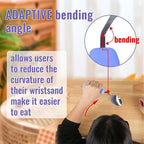 Adaptive Utensils Angled Spoon and Fork for Hand Tremors Parkinsons,Weighted Utensils with Non-Slip Easy Grip Handles for Independent Eating (1pcs Spoon+1pcs Fork=2 pcs,Purple,Right Hand)