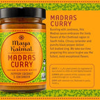 Maya Kaimal Madras Curry Sauce, 12.5 oz, Spicy Indian Simmer Sauce with Peppery Coconut and Coriander. Vegan, Gluten Free, Non-GMO Project Verified, Vegetarian