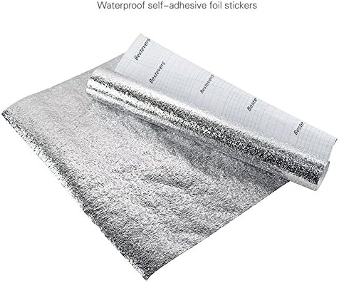 REDODECO Bestevers Kitchen Waterproof Aluminum foil Stickers Anti Greasy Counter Top Peel Stick Wall Decal, 15.8inch x 79inch