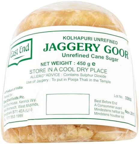 Jaggery Goor Unrefined Cane Sugar, 450 g East End