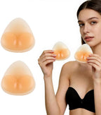 Joteisy Silicone Bra Inserts, Triangle Shape Push Up Pads Waterproof for Swimsuit & Bikini, All-Day Comfort 1 Pair