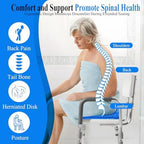Anycosy Shower Seat Cushion Waterproof Sauna Seat Cushion Bathtub Cushion for Sauna,Slip-Resistant 3D Foam Mesh Bathtub Chair Pad with Hook,Quick Drying Shower Seat Mat for Elderly (Blue, Medium)