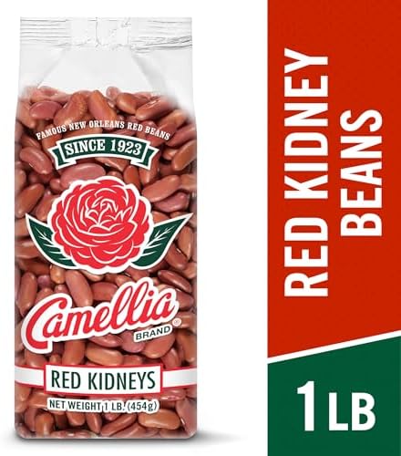 Camellia Brand Dried Red Kidney Beans – Premium Non-GMO Dry Beans for Red Beans and Rice, High Protein Plant-Based Food for Chili, Soups, Salads, Meal Prep, and Cajun Cooking 1 Pound (Pack of 2)