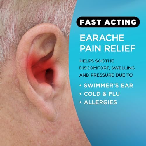 Lipo-Flavonoid Fast-Acting Ear Ache Pain Relief, 4% Lidocaine Maximum-Strength for Swimmer's Ear, Cold & Flu, Allergies, Safe for Adults & Children, Relieves Ear Pain, Swelling, & Water-Clogged Ears