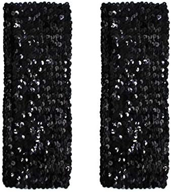 RARITYUS Sparkle Oversleeves Sequin Arm Sleeve Shiny Stretchy Elbow Cuffs for Performance Cosplay Halloween Costume