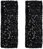 RARITYUS Sparkle Oversleeves Sequin Arm Sleeve Shiny Stretchy Elbow Cuffs for Performance Cosplay Halloween Costume