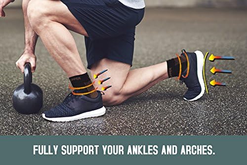 Thx4Copper Infused Plantar Fasciitis Socks for Arch Pain, Reduce Swelling&Heel Spurs, Ankle Sleeve Arch Support-PAIR
