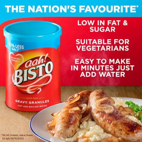 Bisto Reduced Sodium Gravy Granules 5.9 Ounce Canister (Pack of 6)