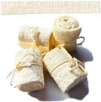 4 Pack 17.7in Natural Exfoliating Face Pad Loofah Sponge Facial Brush - Cut Out The Size You Want - Makeup Remover - Shower Scrubber - Remove Dead Skin - Renewable Resource
