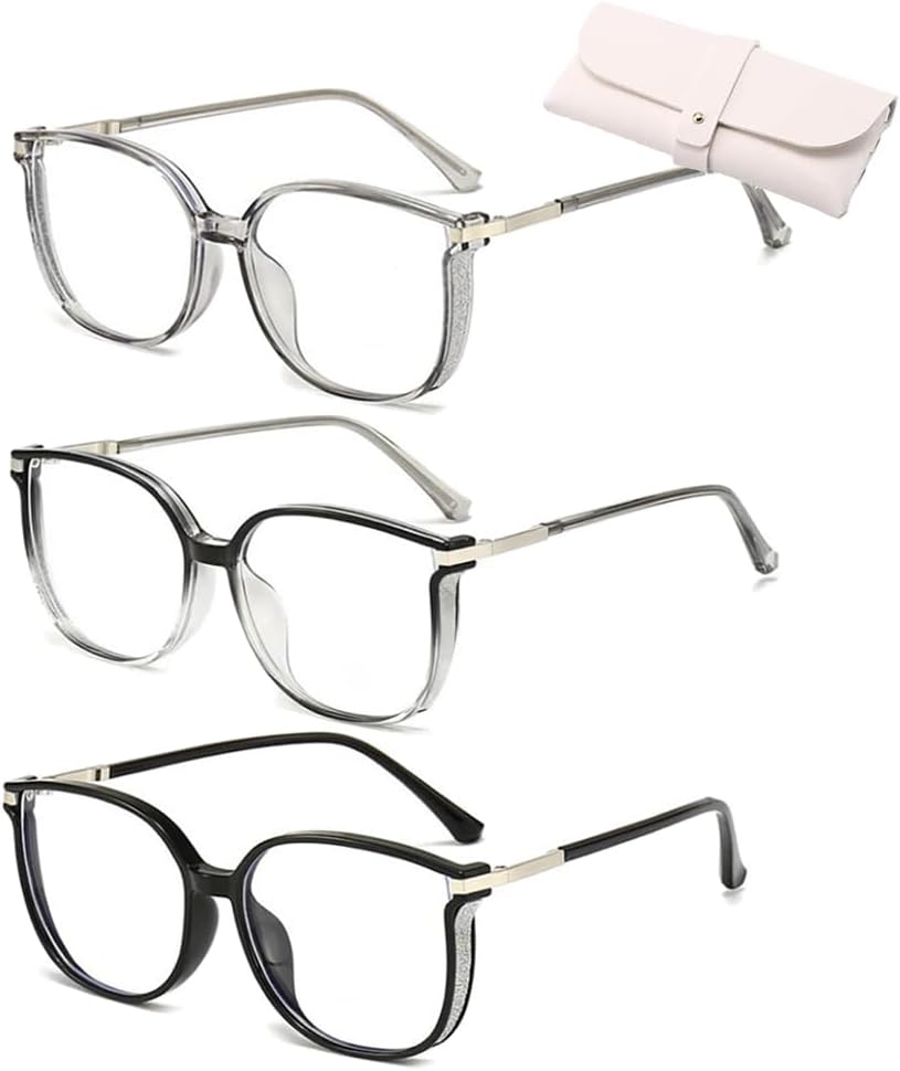 Women's Portable Fashion Anti-Blue Light Reading Glasses, Bifocal Reading Glasses for Women, Sparkling Bling Diamonds