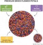 Scash 1 Ounce - Spring Flower Blend – Edible flowers - Rose, Blue Cornflower and Marigold - All natural, Culinary grade Delights Premium Quality - Perfect for Beverages, Cakes dried flowers for candle making 100% Natural - flower sprinkles