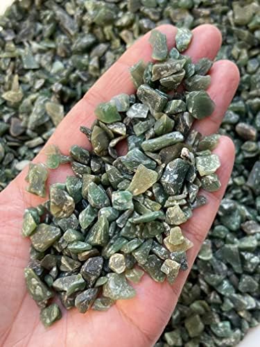 GAF TREASURES 2 oz Lot Natural Semi Green Aventurine Gemstone Chips, Crushed Mini Tumbled Crystals, Undrilled Crystal Chips (Green Aventurine)