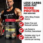 ALLMAX Gold ALLWHEY, Chocolate - 5 lb - 24 Grams of Protein Per Scoop - Gluten Free, Low Carb & Low Sugar - Approx. 71 Servings