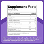 SmartyPants Kids Sleep Gummies Supplement Zero Melatonin: L Theanine, Lemon Balm & Magnesium, Sleep Aid, Strawberry Flavor, 60 Count