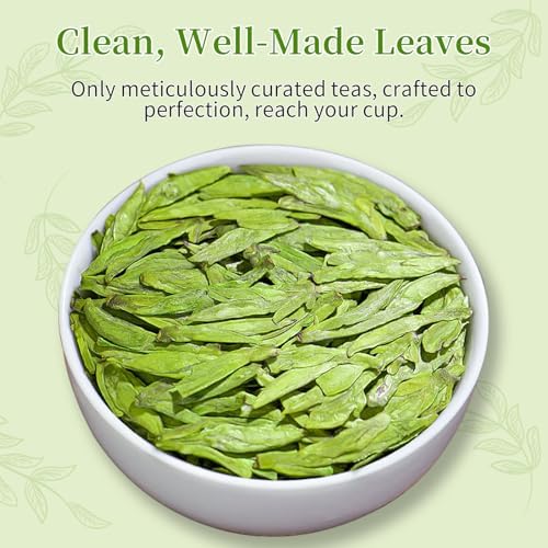 CHADUO Longjing Tea Pre-Qingming Dragon Well Green Tea New Tea Chinese Green Tea Loose Leaf Long Jing Green Tea Rich Bean Aroma First Grade 120g/4.23oz 龙井 龍井茶 中国绿茶