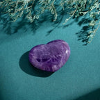 MAIBAOTA 45 mm Amethyst Crystal Rock Large Heart Stone Healing Crystals Gifts for Women Natural Reiki Gemstone Polished Heart Shaped Rocks Meditation