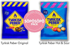 Fazer Tyrkisk Peber Original 150g and Tyrkisk Peber Hot & Sour 150g set SÖPÖSÖPÖ Pack Variety 2 Pack Care Package Treats Gift Basket Boxes Pack