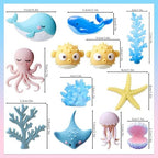 Octopus Cake Topper Jellyfish Cake Topper Ocean Cake Decoration Under the Sea Cake Decorations