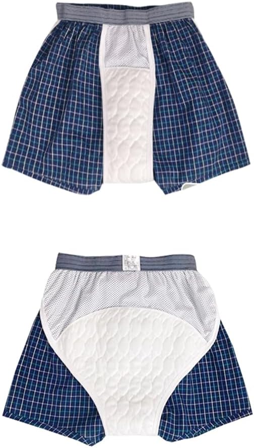 Moderate Incontinence Underwear for Men 2 Pack, Absorbent Briefs for Post Urinary Dribbling