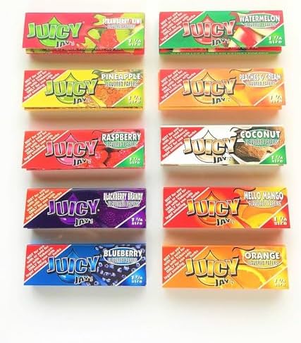 Juicy Jay's x Mixed 1-1/4 Flavoured Cigarette Papers, 32 Count (Pack of 10)