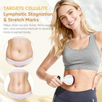 Lymphatic Drainage Massager - Anti Cellulite Massage Tool & Body Sculpting Machine with 30-Level Microcurrent, Light Heat & Vibration for Legs Arms & Belly Body Helps Reduce Stretch Marks & Cellulite