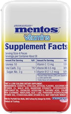 Mentos Vitamin Hard Mints, Cool Fruity Mix Flavor, Easter Candy, Easter Basket Essentials Stuffers for Kids and Adults, Sugar-Free, 150 Pieces (4-Pack)