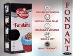Baker's Choice Black Fondant Icing-4 oz.-Ready to Use Cake Decorating Frosting-Easy To Roll,Moldable,Kosher,Dairy Free,and Nut Free-Black Fondant For Cakes Cupcakes and Cookies-By Baker’s Choice