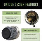 MADFLOW Yerba Mate Cup. Stainless Steel Mate Cup with 2 Bombillas. Double Wall Vacuum Insulated Yerba Mate Gourd. Unique Mate Cup And Bombilla Set