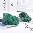 Sportmusies Natural Malachite Rough Mineral Stone Specimen Collection, Reiki Healing Crystal Cluster Decoration Home Office Meditation, 0.22-0.44 lb