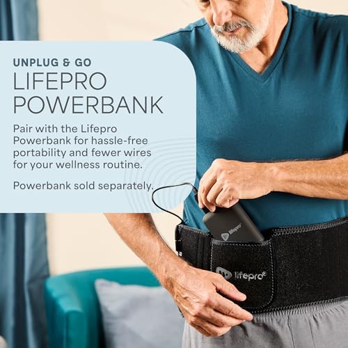 Lifepro Red Light Therapy Belt – Allevared Infrared Red Light Therapy for Body, Back Pain and Shoulder - 660nm & 850nm Near Infrared Heating Pad – Adjustable & Portable for Wellness & Relaxation