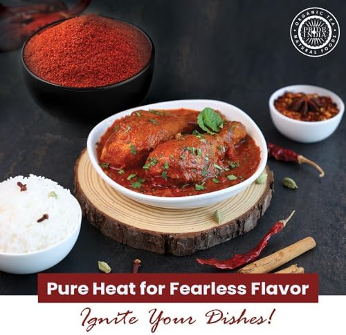 Pride of India Red Chili Powder 2.1 oz | Ground Red Pepper Spice for Cooking, Curry, Sauces & Marinades | Hot Chilli Powder for Indian, Mexican, Thai & Global Recipes | Kitchen Essential