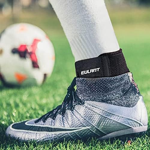 Kids/Youth Ankle Brace, Adjustable Breathable Ankle Support Plantar Fasciitis Compression Sleeve Foot Brace Heel Protector Wrap for Protection Tendonitis & Sprain Ankle Pain Relief（Black,S