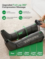 Medisana Leg Massager with Heat and Compression, Leg Massager for Circulation and Pain Relief, Compression Boots with 5 Modes & 3 Heat Levels for Edema Relief, Gifts for Mom, Dad, Him, Her