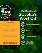 Herb Pharm St. John's Wort Topical Oil, 4 Ounce (OILSJW04)