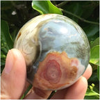 Health & Household Natural Polished Ocean Jasper Crystal Ball Healing Quartz Crystal Spheres Ornaments Gifts for Chakra Home Decoration