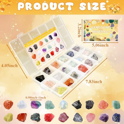 Raw Healing Crystals Gemstone Box Natural Rough Rock Quartz Crystal Stones Bulk Healing Meditation Home Decor DIY Project Spiritual Crystal Gift (White)